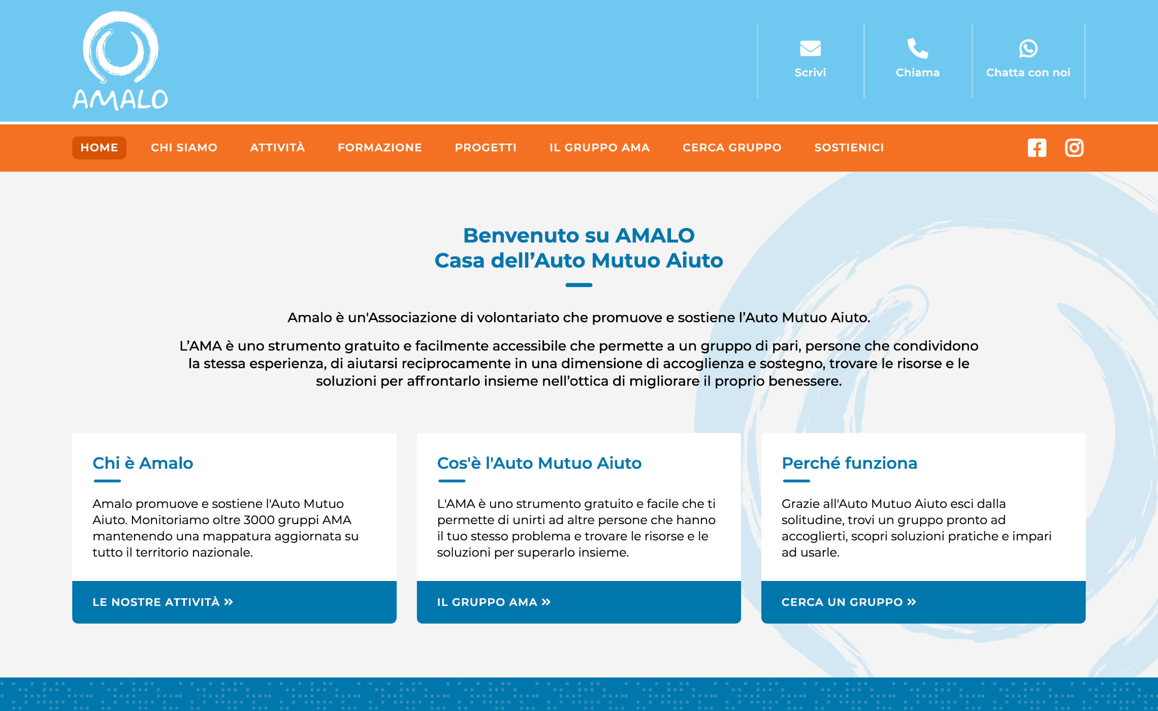 Sito internet dell'associazione AMALO